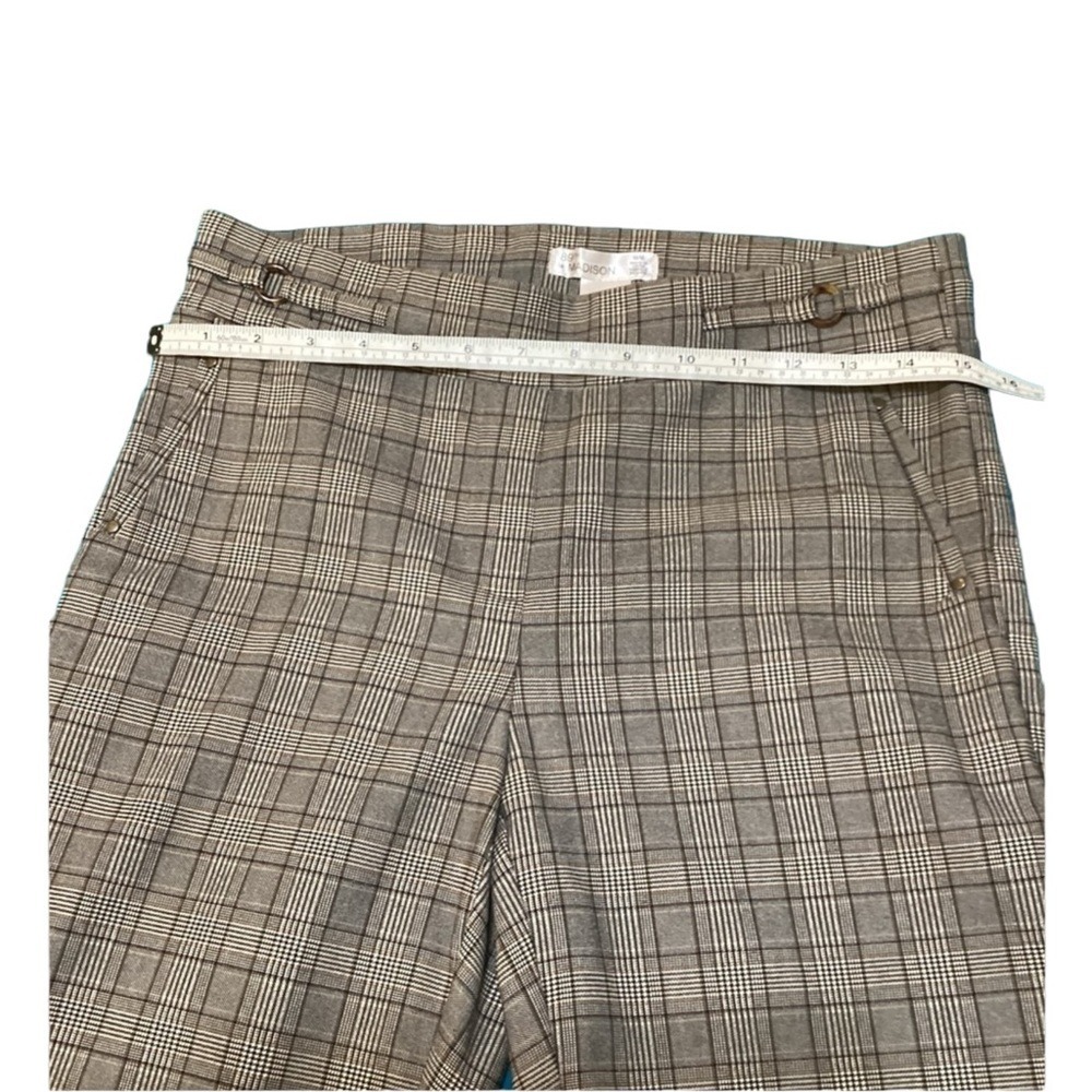 89th + Madison Womens Brown Plaid Bootcut Dress Pants Stretch Size Medium - Picture 6 of 8